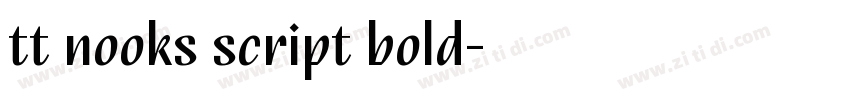 tt nooks script bold字体转换
